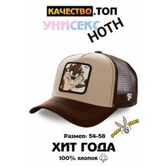 Бейсболка Looney Tunes для мужчин и женщин, размер 54-58, бежевый, коричневый Hoth