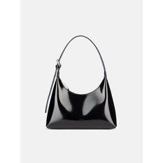 Сумка хобо LUCCA, фактура лаковая, гладкая, black