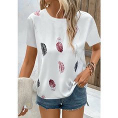 Футболка, размер S, белый Fashion