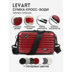Сумка LEVART, фактура рельефная, вишня