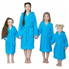 Халат BIO-TEXTILES, размер 32, голубой, бирюзовый