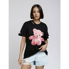 Футболка Buer Apparel, размер XL-2XL, черный/розовый