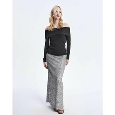 Юбка Gloria Jeans GJ BLACK, размер XS (38-40), серебристый