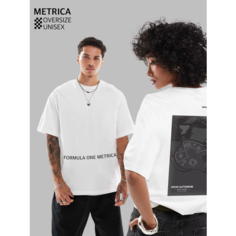 Футболка METRICA FORMULA ONE METRICA, 1 шт., размер 52-54, белый