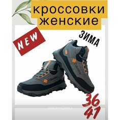 Кроссовки , размер EU 38, серый металлик Нет бренда