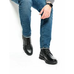 Ботинки берцы Belwest мужские зимние из натуральной кожи, размер 43, черный