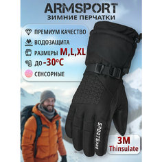 Перчатки ARMSPORT Зима-демисезон для мужчин, размер M, черный