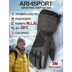 Перчатки ARMSPORT Зима-демисезон для мужчин, размер XL, grey