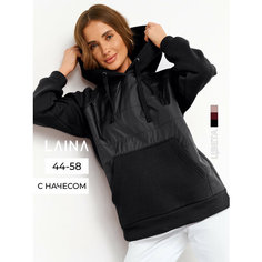Худи Laina утепленная коллекция, размер 58, , черный матовый