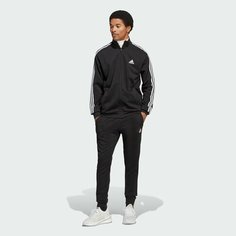 Костюм спортивный adidas Essentials 3-Stripes Track Suit, размер USA - L, черный