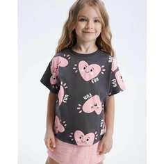 Футболка Gloria Jeans, размер 12-24мес/92, серый