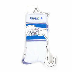 Носки RIPNDIP Носки с котом Peeking Nermal - Blue/White, размер Универсальный, серый, черный, белый