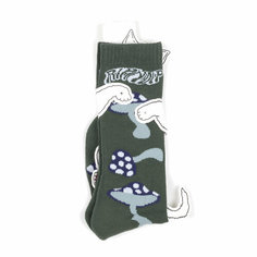 Носки RIPNDIP Носки с грибочками Euphoria - Green, размер Универсальный, голубой, зеленый, синий
