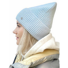 Шапка бини для женщин, размер 54-56, голубой А.Capello