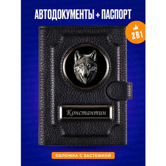 Обложка для автодокументов AUTO-OBLOZHKA, черный