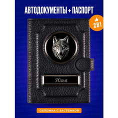 Обложка для автодокументов AUTO-OBLOZHKA, черный