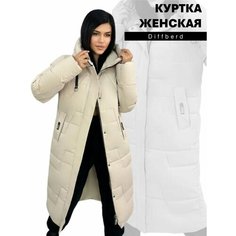 Пуховик Diffberd, размер 58, кремовый