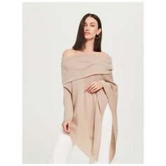 Пончо Lesnikova Design, размер 44-52, бежевый