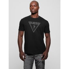 Футболка GUESS Azha CN Over T-shirt, размер L, черный