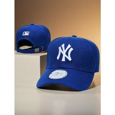 Бейсболка мужская NY для мужчин и женщин, размер 55/60, синий/белый Без бренда