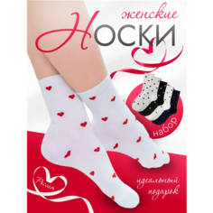 Носки NL Textile Group, комплект, 4 пары, размер 23-25, 077 белый
