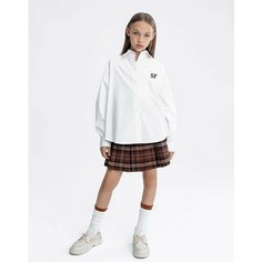 Рубашка Gloria Jeans GJ COOL, размер 8-10л/134-140, белый