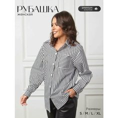 Рубашка BERNWALDOM рубашка хлопковая удлиненная Bernwaldom, размер S, черный