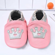 Пинетки SHUBB, размер 6-12 мес, розовый, серебряный