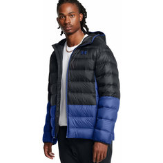 Куртка спортивная Under Armour LEGEND DOWN HOODED JACKET, размер SM, черный/синий