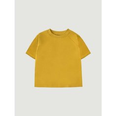 Футболка , размер 128, mustard Без бренда
