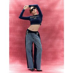 Брюки палаццо ALZA HOT COLLECTION, размер 44/46, синий