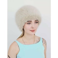Шапка Меховые аксессуары для женщин, размер 56-58, светло-бежевый