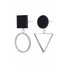 Серьги OTOKODESIGN, акрил, серебристый/белый