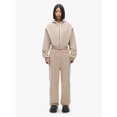 Худи FABLE zip crop Uniform, размер M, , бежевый