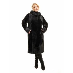 Шуба ALEF, размер 50, коричневый Алеф
