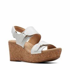 Босоножки Clarks, размер 41.5, white leather