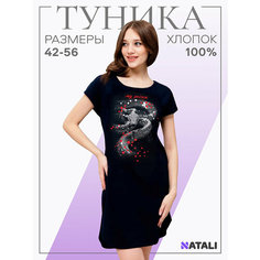 Туника Натали Суслова, размер 48, черный