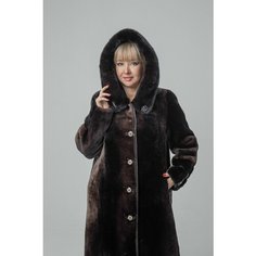 Шуба МК СТИЛЬ, размер 48, Шоколадный