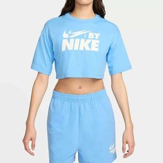 Футболка NIKE Sportswear Cropped Tee, размер L, голубой