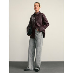 Джинсы широкие Zarina wide leg, размер S (RU 44)/170, светло-серый