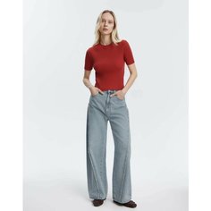 Джинсы широкие Gloria Jeans, размер 50/170, голубой, синий