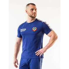 Футболка РУСИЧ спорт осень-весна 2025, 1 шт., размер 52, cиний