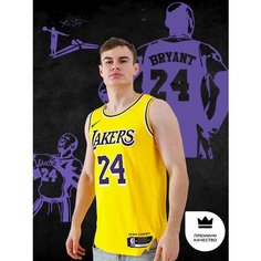 Футболка Lakers Bryant. Коби Брайант, 1 шт., размер S, желтый Нет бренда