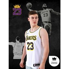 Майка Lakers Lebron James, 1 шт., размер S, белый Нет бренда