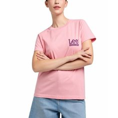 Футболка Lee Women Small Lee Tee, размер XS, розовый