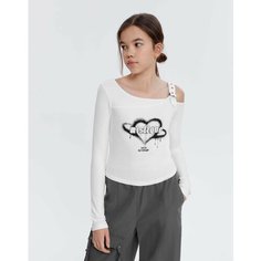 Лонгслив Gloria Jeans Ready! Steady! Go!, размер 10-12л/146-152, белый