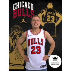 Майка Chicago Bulls, 1 шт., размер S, белый Нет бренда