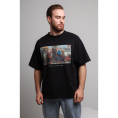 Футболка RETRIKA, размер Extra Oversize, черный