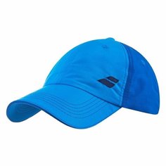 Бейсболка Babolat Basic Logo Cap Black (55-60см) для мужчин, размер 55-60, голубой