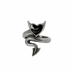 Кольцо Alchemy Gothic, эмаль, черный